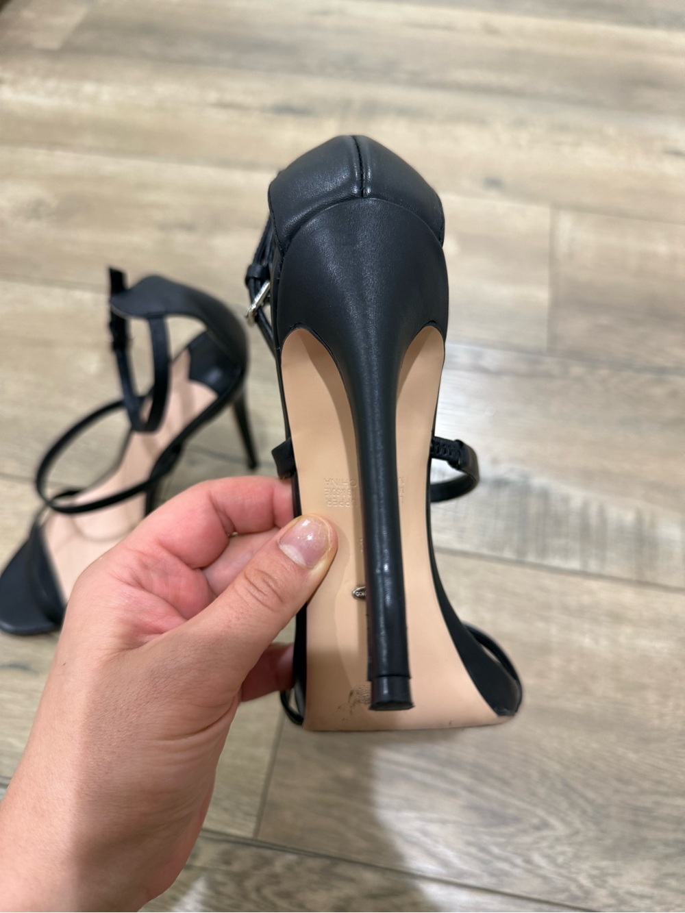 Tony Bianco Black Strappy High Heel Sandals - Picture 6 of 12
